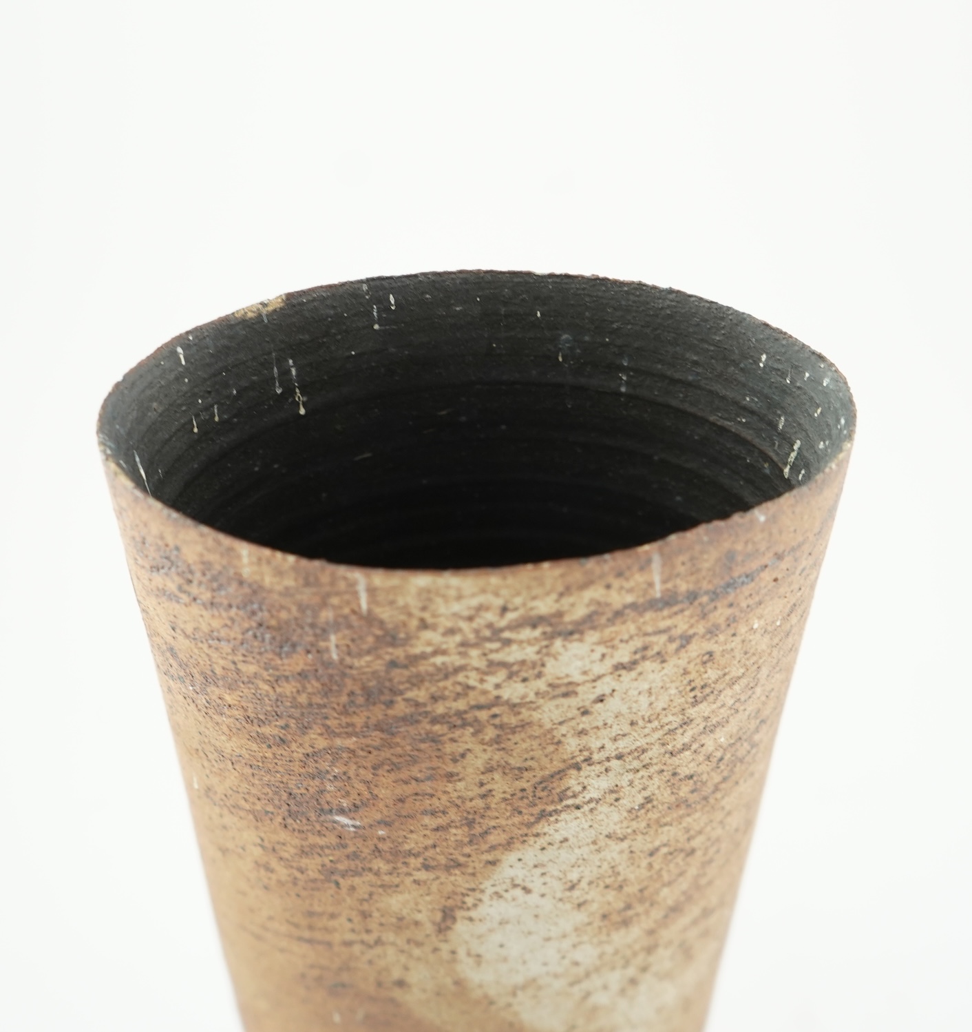 Joanna Constantinidis (1927-2000): A tall cylindrical stoneware vase